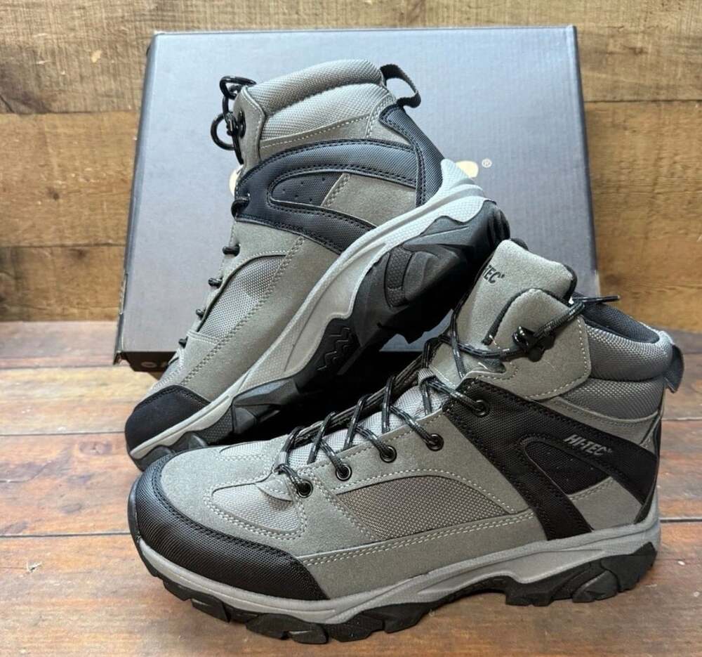 Hi-Tec Crest Mid NWP Size 10M Dark Grey Hiking Boots